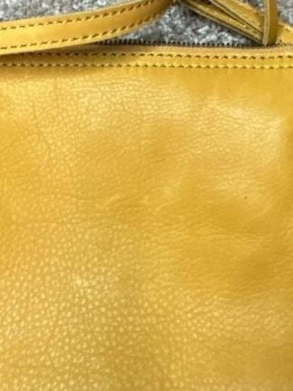 Margot New York Yellow Leather Double Zip Crossbody Bag - Picture 2 of 13